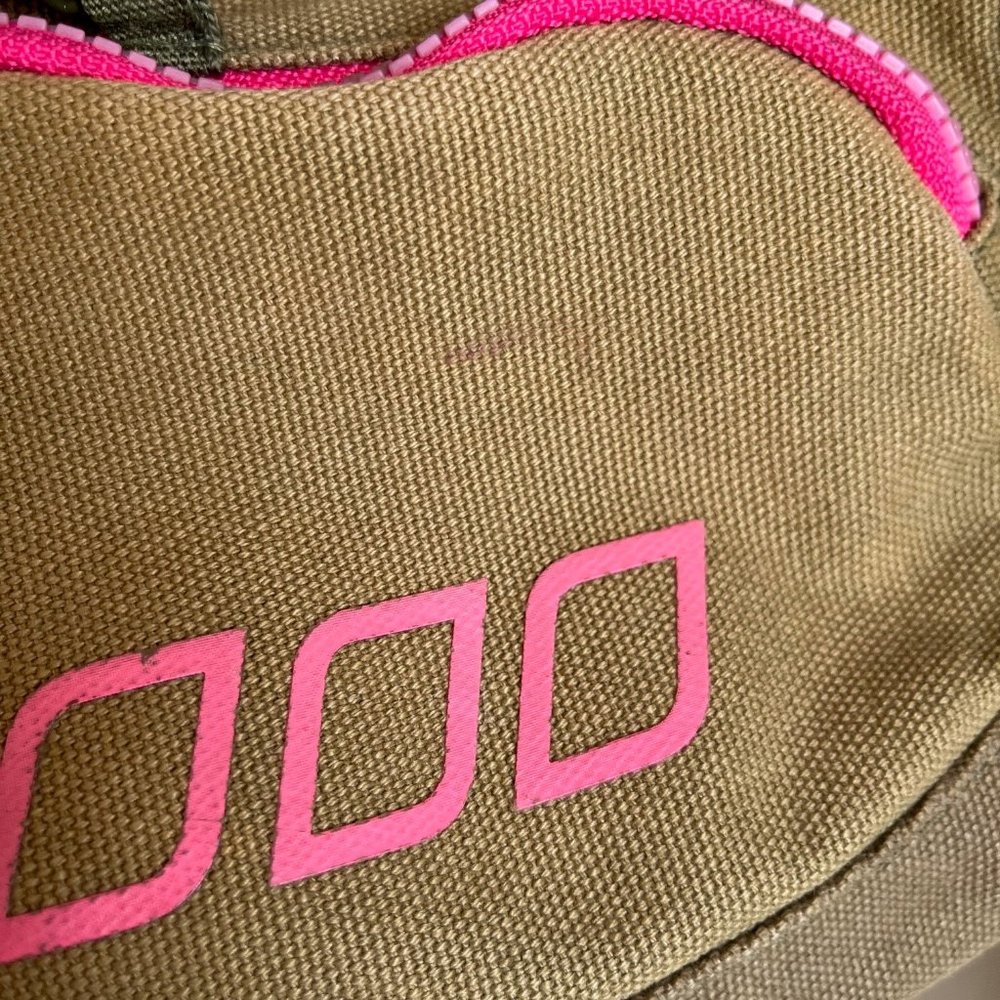 Lorna Jane Khaki Small Canvas Style Cross Body Bag w'  Long Strap - Picture 14 of 14